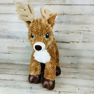 Build-A-Bear Workshop Reindeer Sparkle Stuffed Plush Christmas Holiday Blue Eyes